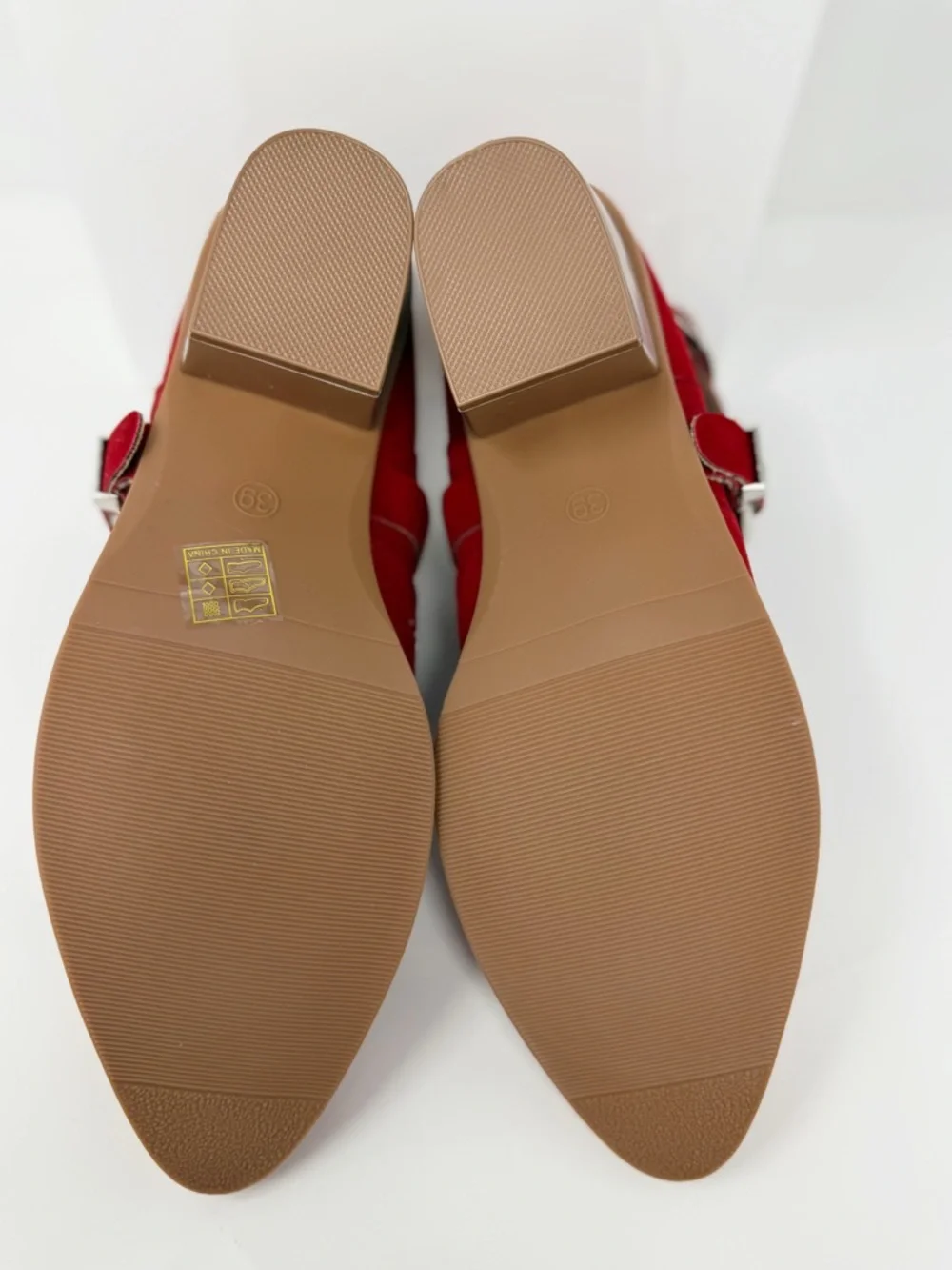 Red Rhinestone Western Ankle Boots Studded Cutout Buckle Booties Size 8 EU 39 - Picture 3 of 16